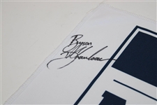 Bryson DeChambeau & Brooks Kopeka Signed Capital One 'The Match' White Cloth Signage JSA ALOA