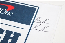 Bryson DeChambeau & Brooks Kopeka Signed Capital One 'The Match' White Cloth Signage JSA ALOA