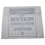 Bryson DeChambeau & Brooks Kopeka Signed Capital One 'The Match' White Cloth Signage JSA ALOA
