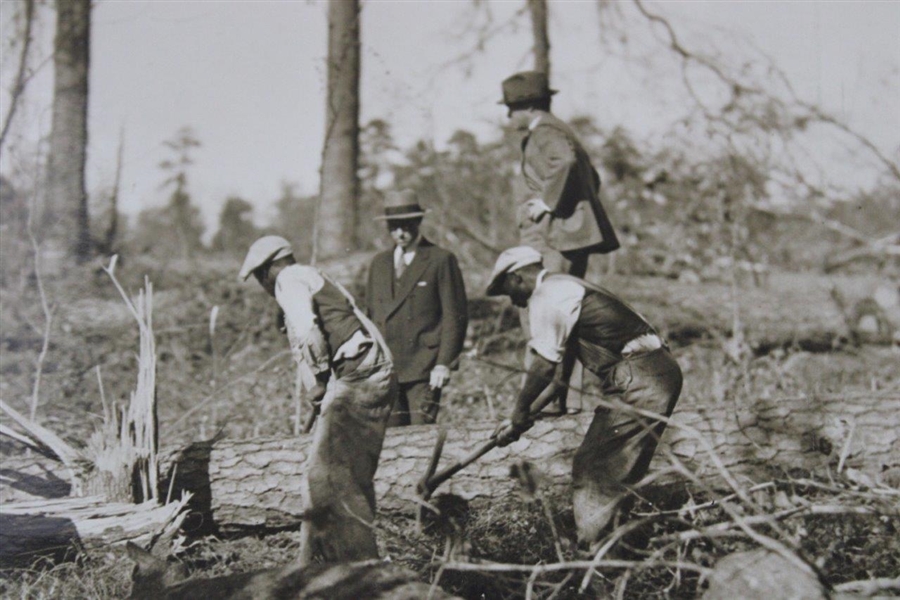 1930's Augusta National GC Original Photo of Bobby Jones & Wendell P. Miller Surveying Construction Workers