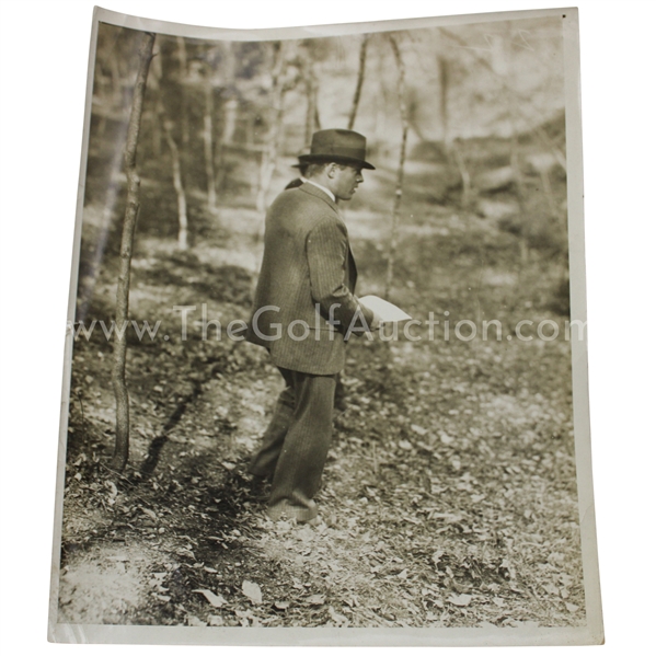 1930's Augusta National GC Original Photo of Bobby Jones & other Surveying Construction Land