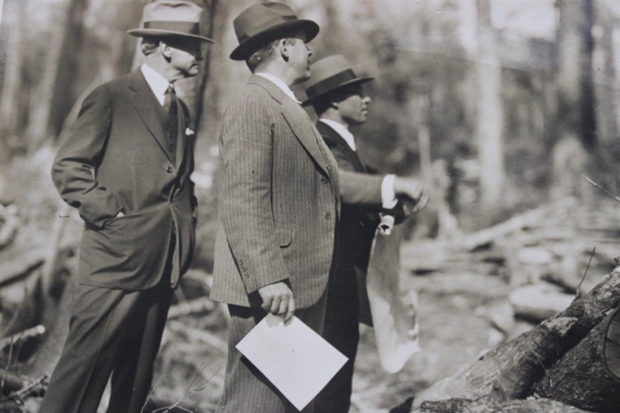 1930's Augusta National GC Original Photo of Bobby Jones, Miller  & other Surveying Construction Plans/Land