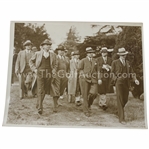 1930s Augusta National GC Original Photo of Bobby Jones & Group Surveying Construction Land