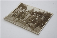 1930's Augusta National GC Original Photo of Bobby Jones & Group Surveying Construction Land