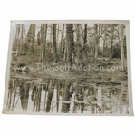 1930s Augusta National GC Original Photo of Pond/Lake on Future Construction Site of Hole #8