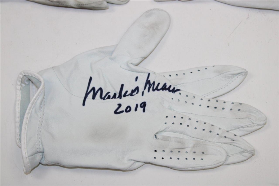 Mark O'Meara, David Duval & Ian Baker-Finch Signed Personal Golf Gloves JSA ALOA