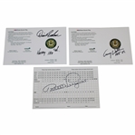 David Graham, Lanny Wadkins & Bernhard Langer Signed Urbana CC Official Scorecards JSA ALOA