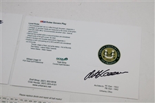 Sandy Lyle, Retief Goosen & Tom Weiskopf Signed Urbana CC Official Scorecards JSA ALOA