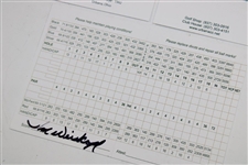 Sandy Lyle, Retief Goosen & Tom Weiskopf Signed Urbana CC Official Scorecards JSA ALOA
