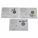 Nick Price, Tony Jacklin & Mark Calcavecchia Signed Urbana CC Official Scorecards JSA ALOA