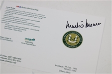 Curtis Strange, Ray Floyd & Mark O'Meara Signed Urbana CC Official Scorecards JSA ALOA