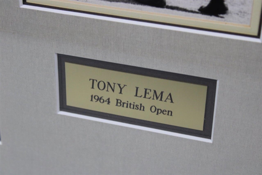 Tony Lema Signed 1964 British Open Framed Photo Display JSA ALOA
