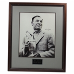 Ben Hogan Signed 1953 British Open Carnoustie Framed Display JSA ALOA