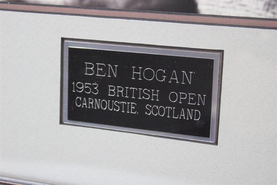 Ben Hogan Signed 1953 British Open Carnoustie Framed Display JSA ALOA