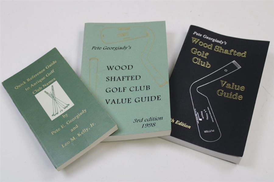 Six (6) Various 1990's Books On Wood Shafted Clubs by Pete Georgiady w/Signed Copies
