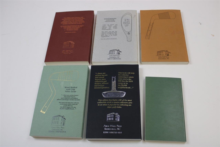 Six (6) Various 1990's Books On Wood Shafted Clubs by Pete Georgiady w/Signed Copies