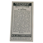 Gene (E. for Eugene) Sarazen Churchman's Prominent Golfers Card No. 35 of 50 Card Series