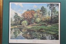 1966 Play On The 12th Green Masters Ltd Ed Watercolor Print Signed by Artist Arthur Weaver w/Remarque