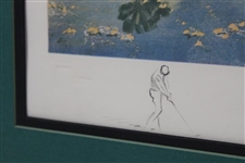 1966 Play On The 12th Green Masters Ltd Ed Watercolor Print Signed by Artist Arthur Weaver w/Remarque