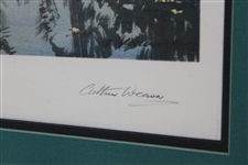 1966 Play On The 12th Green Masters Ltd Ed Watercolor Print Signed by Artist Arthur Weaver w/Remarque