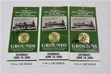 Three (3) 2004 US Open Tickets 2w/Two Signed - Casey Whittenberg & Tim Petrovic JSA ALOA