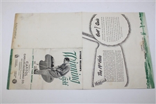 Byron Nelson Signed ANGC Postcard w/Winning Golf Guide & Winning Moments Booklet JSA ALOA