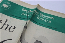 1966 The Augusta Chronicle Augusta Herald 'The Putt' with Gary Player Sunday Newspaper