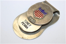 Toney Penna's 1980 PGA Tour Credentials Money Clip