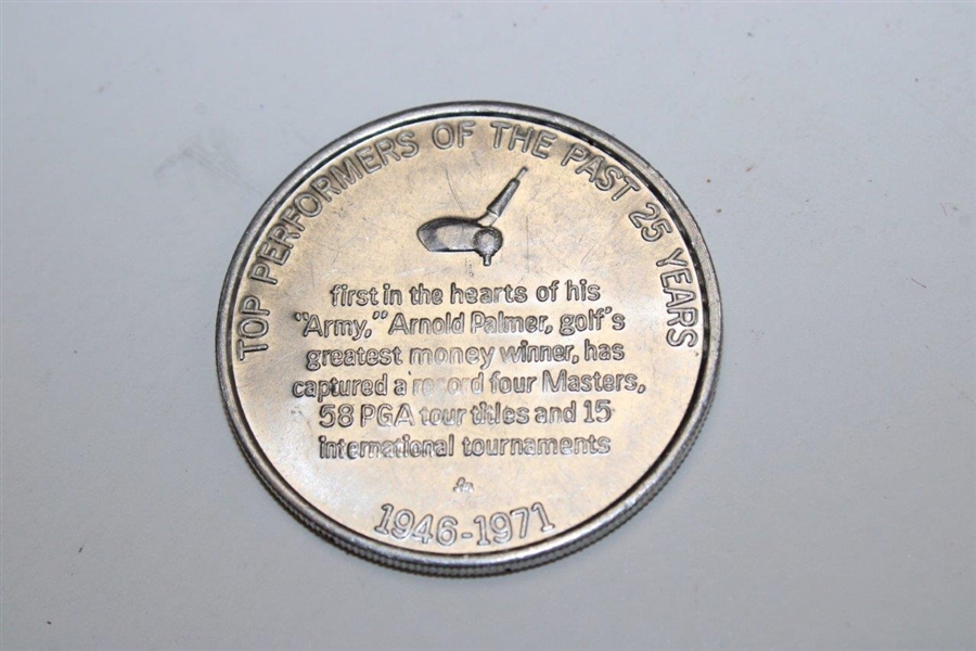 Arnold Palmer Top Performers 1972 Coin