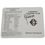 Angel Cabrera Signed Oakmont C.C. Scorecard JSA COA #HH62533