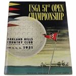 1951 US Open at Oakland Hill CC Official Program - Ben Hogan Winner