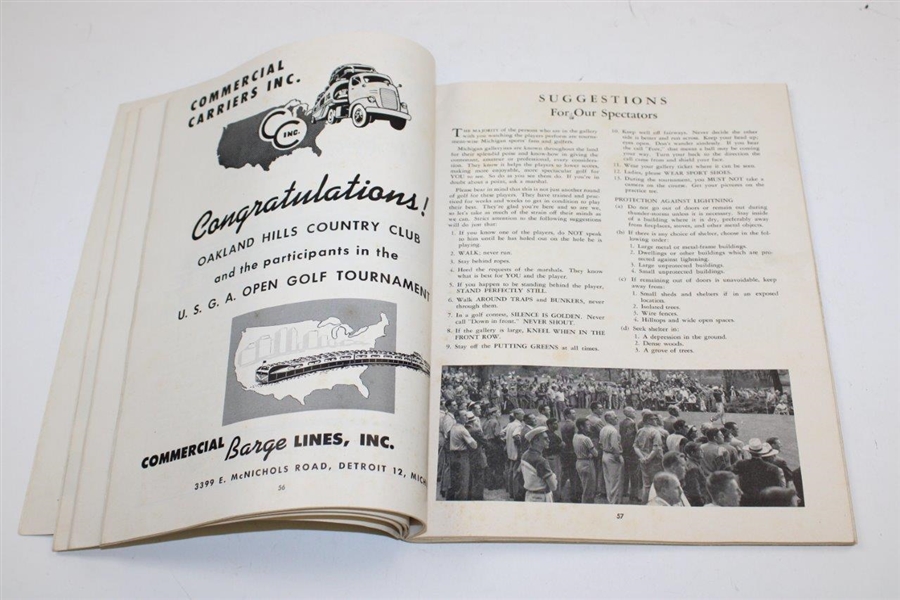 1951 US Open at Oakland Hill CC Official Program - Ben Hogan Winner