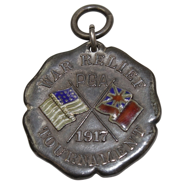 1917 PGA War Relief Tournament International Match Scotch Team Sterling Silver Medal - Jock Hutchison