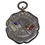 1917 PGA War Relief Tournament International Match Scotch Team Sterling Silver Medal - Jock Hutchison