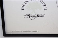 Payne Stewart Signed 1991 Ryder Cup Matches at Kiawah Island Poster w/Badge JSA ALOA