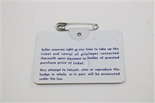 1966 Masters Tournament SERIES Badge #19371 - Jack Nicklaus 3rd Masters Win