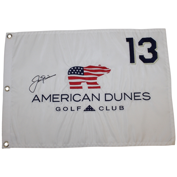Jack Nicklaus Signed American Dunes Golf Club Embroidered '13' Flag JSA ALOA