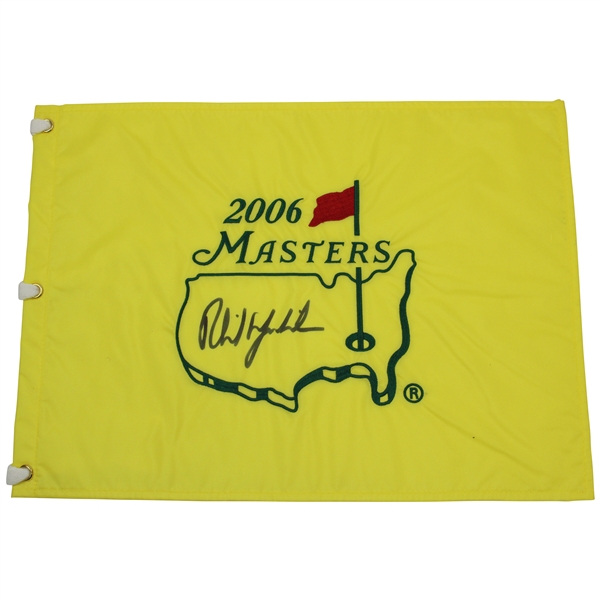 Phil Mickelson Signed 2006 Masters Tournament Embroidered Flag JSA ALOA