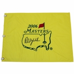 Phil Mickelson Signed 2006 Masters Tournament Embroidered Flag JSA ALOA