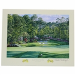 2010 Augusta National Golf Club 12th Hole Golden Bell Small Print Signed by Artist Linda Hartough