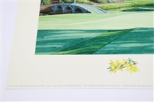 2010 Augusta National Golf Club 12th Hole 'Golden Bell' Small Print Signed by Artist Linda Hartough