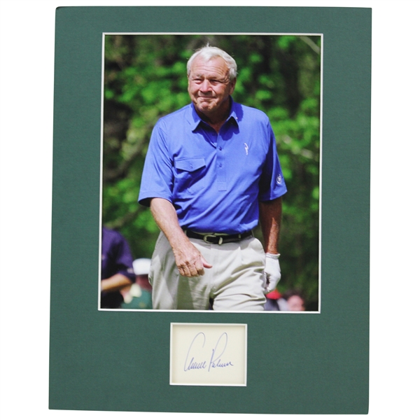 Arnold Palmer Matted Blue Shirt Photo with Cut Signature JSA COA #RR32551