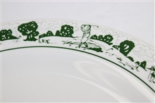 Classic The Broadmoor Syracuse China White with Green Plate with Bobby Jones Likeness