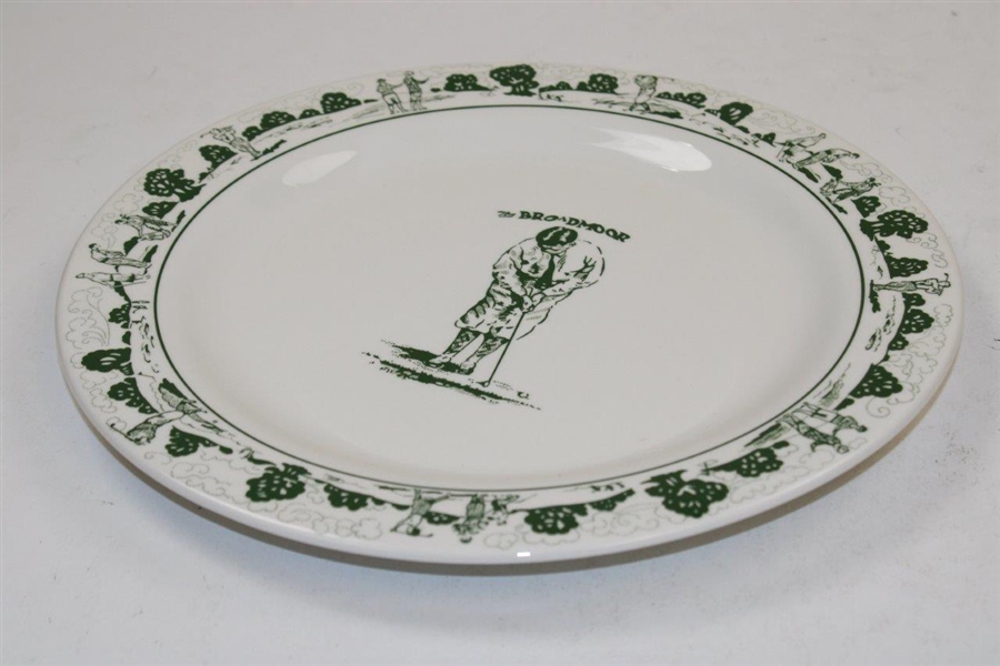 Classic The Broadmoor Syracuse China White with Green Plate with Bobby Jones Likeness