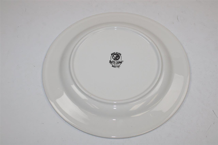 Classic The Broadmoor Syracuse China White with Green Plate with Bobby Jones Likeness
