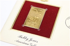 Bobby Jones & Babe Zaharias 1981 Pinehurst Golf Foil Stamp Set & First Day Of Issue 1981 Pinehurst