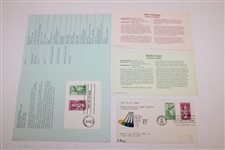 Bobby Jones & Babe Zaharias 1981 Pinehurst Golf Foil Stamp Set & First Day Of Issue 1981 Pinehurst