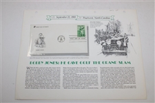 Bobby Jones, Babe Zaharias & Carole Blanagar - 4 Stamp Set + Large Sept 22, 1981 Pinehurst Babe Zaharias Fdc