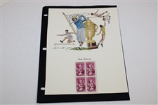Bobby Jones, Babe Zaharias & Carole Blanagar - 4 Stamp Set + Large Sept 22, 1981 Pinehurst Babe Zaharias Fdc