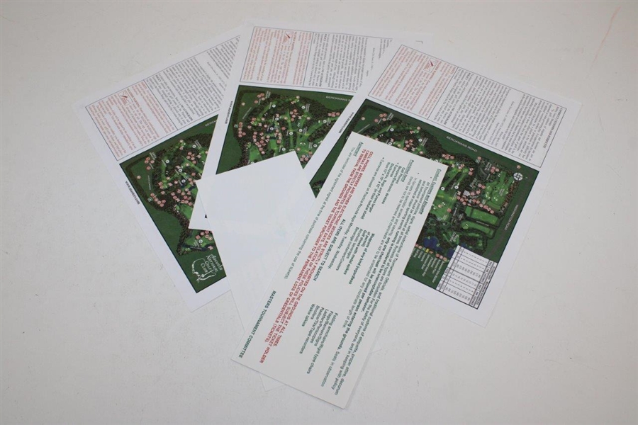 2014 Masters Program, 4 Tickets (Mon & Tues), 3 Pairings Sheets, Yardage Guide, Spec Guide & Info